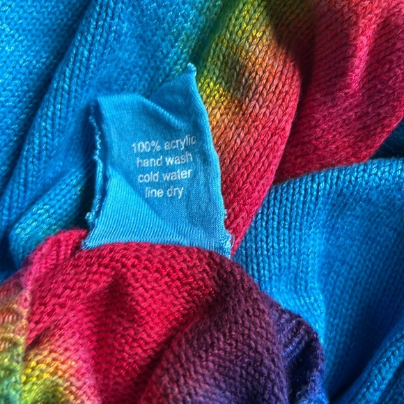 FBZ colorful rainbow sweater Love heart 6 - Picture 6 of 6